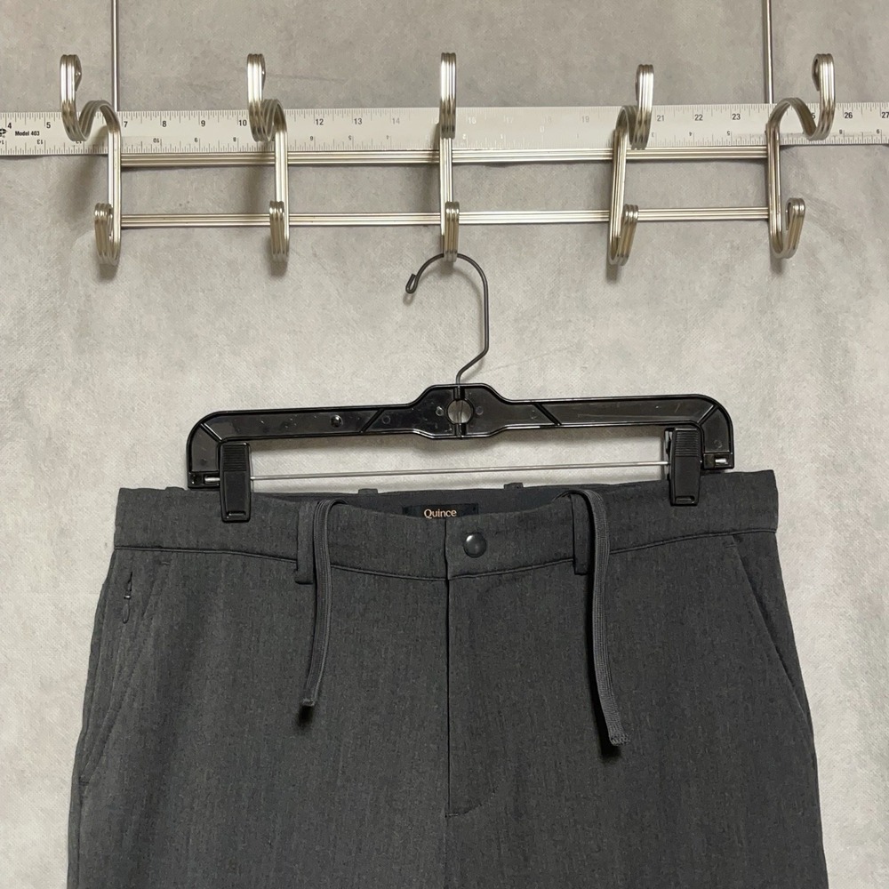 Quince Pants Men 32x33 Gray Ultra Stretch 24/7 Smart Chino Khaki Tech Drawstring